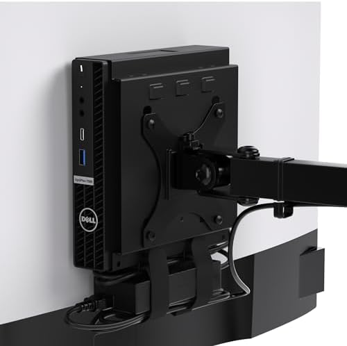 HumanCentric Dual VESA Mount for Dell OptiPlex Micro, Monitor Arm Support | 100x100mm VESA Compatible, Wall Mount & Monitor Arm Support, Power Supply Holder Sold Separately. Part no 101-2110