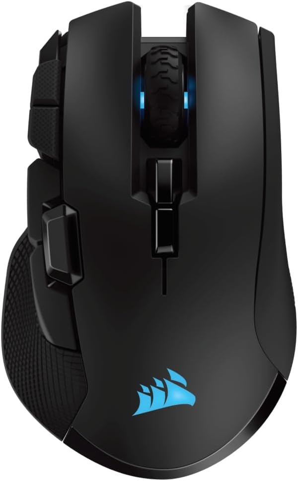 Corsair IRONCLAW RGB Wired FPS/MOBA Gaming Mouse – 18,000 DPI – 7 Programmable Buttons – Designed for Large Hands – iCUE Compatible – PC, Mac, PS5, PS4, Xbox – Black