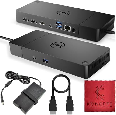 Dell WD19S Docking Station Dual Monitor - 180W USB-C, HDMI + DisplayPort | Features mini-DisplayPort, 2x USB-C & 3x USB-A 3.0 for full expansion
