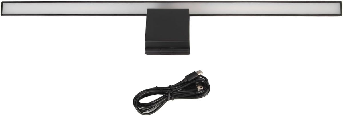 Monitor Light Bar Desk Light Bar 3 Switchable Light Modes Stepless Dimmable Touch Control Computer Screen Light Bar for Office Home White (Black)
