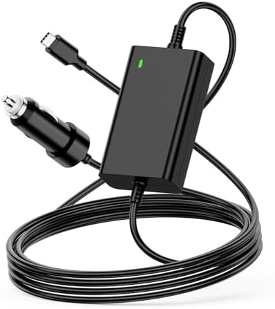 100W USB-C Laptop Car Charger for Dell Latitude/XPS/Precision,MacBook Pro | Air,for HP Spectre/Elitebook,for Lenovo ThinkPad/Yoga/IdeaPad,Acer Chromebook,Google,for Samsung,Zenbook,Car Laptop Charger