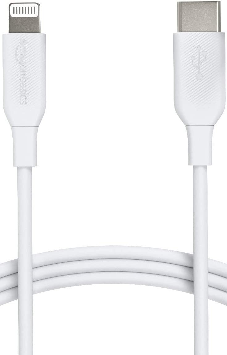 Amazon Basics USB-C to Lightning Cable, Apple MFi Certified, Power Delivery, Data Transfer, 3 Feet, Black