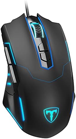 Wired Gaming Mouse, Ergonomic Mice, 7 Buttons 7200DPI for Laptop PC Gamers | Adjustable 7200 DPI, colorful RGB LED lighting, durable wired connection, great for gaming, daily work and office computer