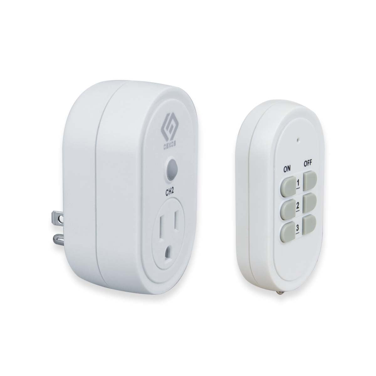 OSKOS Indoor Wireless Remote Control Outlets – 100-Foot RF Range, 3 Receivers & 1 Remote, Expandable Remote Light Switch for Household Appliances, Battery Included, 15A/1/2HP, UL Listed