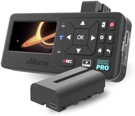 ClonerAlliance Box Pro Pocket, Portable 1080p60fps Video Capture Device & Recorder with Built-in Screen, Battery Power, and Support for HDMI, RCA, YPbPr, VGA Inputs.