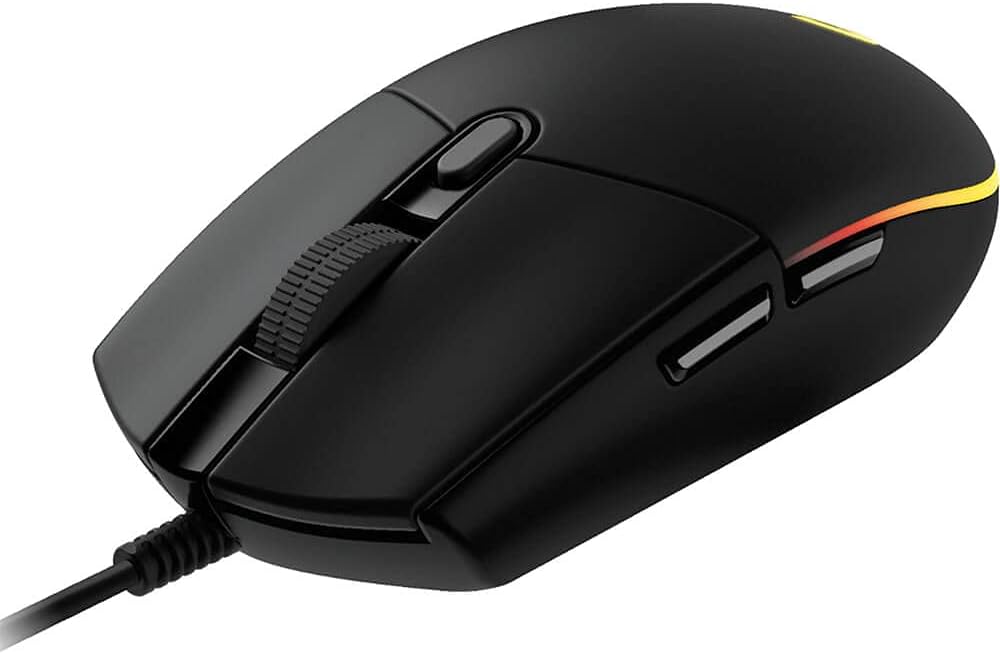 Logitech G203 Wired Gaming Mouse - Black | LIGHTSYNC RGB, On-Board Memory, 6 Programmable Buttons, Compabile with PC/Mac