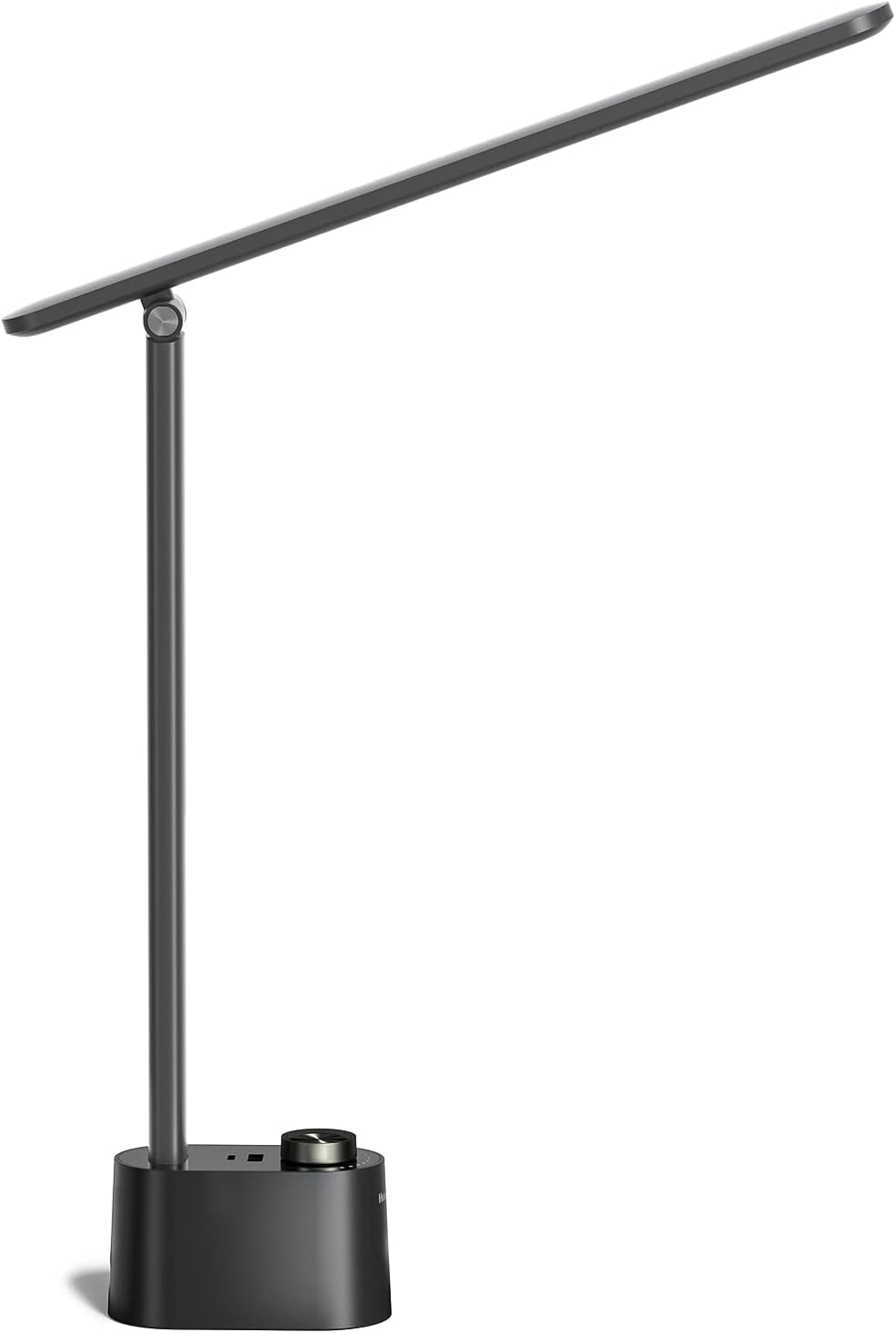 Honeywell HWT-H01 LED Desk Lamp, Foldable & Stepless Dimmable, Black | Sunturalux Eye-Caring Desk Light with Charging Ports, Modern Table Lamp, Reading Lamp for Home Office Bedroom College Dorm