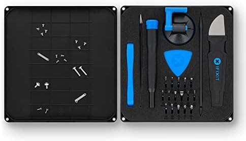 iFixit Essential Electronics Toolkit - PC, Laptop, Phone Repair Kit | Starter tool set with 16 precision bits (4 mm), magnetic screwdriver & opening tools for electronic devices