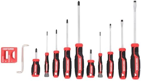 CRAFTSMAN Screwdriver Set, 12 Pc, Includes Flat Head and Phillips Screwdrivers, Offset, Magnetizer/Demagnetizer (CMHT65130)