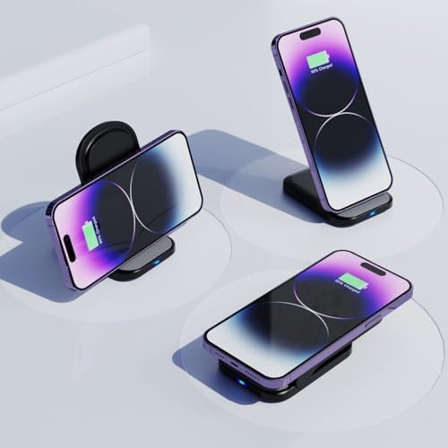 Customizable Logo/Design/Text 15W Vertical Wireless Charger 3-in-1 Foldable Phone Stand Fast Charging Universal Charging Pad