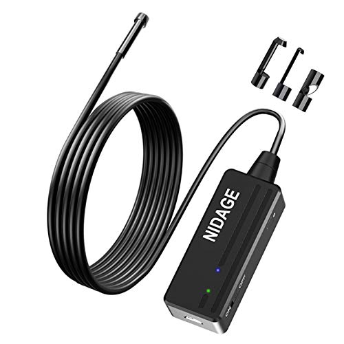 5.5mm Endoscope,1080P HD Borescope Inspection Camera with Light | Snake Camera for iPhone & Android, 5FT Flexible Cable, IP67 Waterproof, for Automotive HVAC Mechanic, Tools for Men