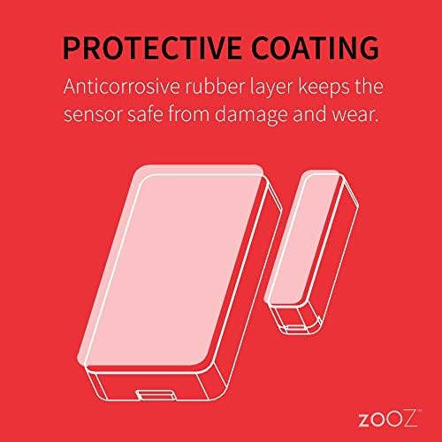 Zooz 800 Series Z-Wave Long Range Open|Close XS Sensor ZSE41 800LR for Door, Window, and Gate Monitoring. Hub Required (Sold Separately). Compatible with SmartThings, Hubitat, and Ring Alarm.