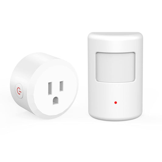 SEHOMY 2 Pack Outlet with Motion Sensor for Bathroom no Wire, Control Light