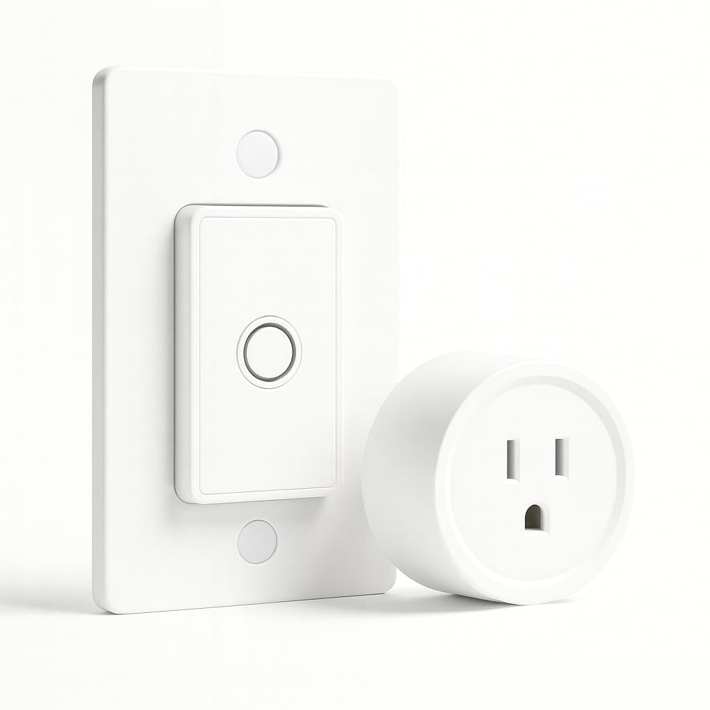 LoraTap Remote Control Outlet: Wireless Wall Switch — 656ft Range — on Off Outlet Switch for Lights & Small Appliances — Pre-Programmed & No Wiring