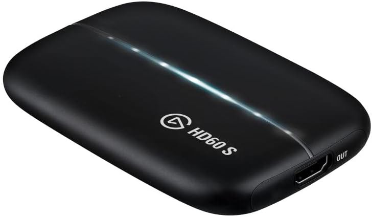 Elgato HD60 S, External Capture Card, Stream and Record in 1080p60 with ultra-low latency on PS5, PS4/Pro, Xbox Series X/S, Xbox One X/S, in OBS, Twitch, YouTube, works with PC/Mac