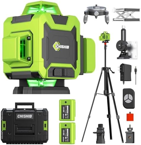 WEIDDW Laser Level 360° Green Cross Line Self Leveling Laser Measuring Tool