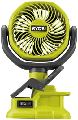 Ryobi RCF18-0 18V ONE+ Cordless 10cm Clamp Fan (Bare Tool) Hyper Green | PCF02B - Battery and Charger are Sold Separately