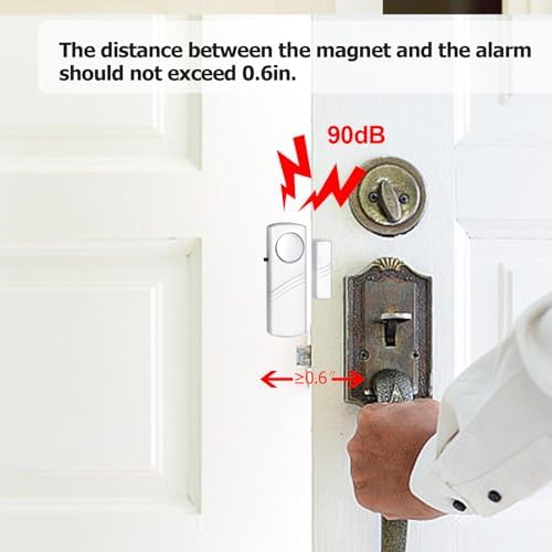 Security Door Window Alarm, 90DB Wireless Sensor Door Window Burglar Alarm | Door Alarms for Kids Safety, Easy Installation Doorbell Alarms for Office House Window Pool