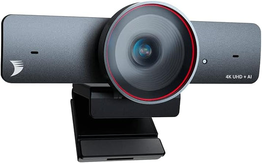 WYRESTORM 4K AI Tracking Conference Webcam Zoom Certified | Auto Framing, Presenter Tracking, 120° Wide Angle, Dual Noise-Cancelling Mics, Privacy Cover, USB Plug Play for Meeting Room