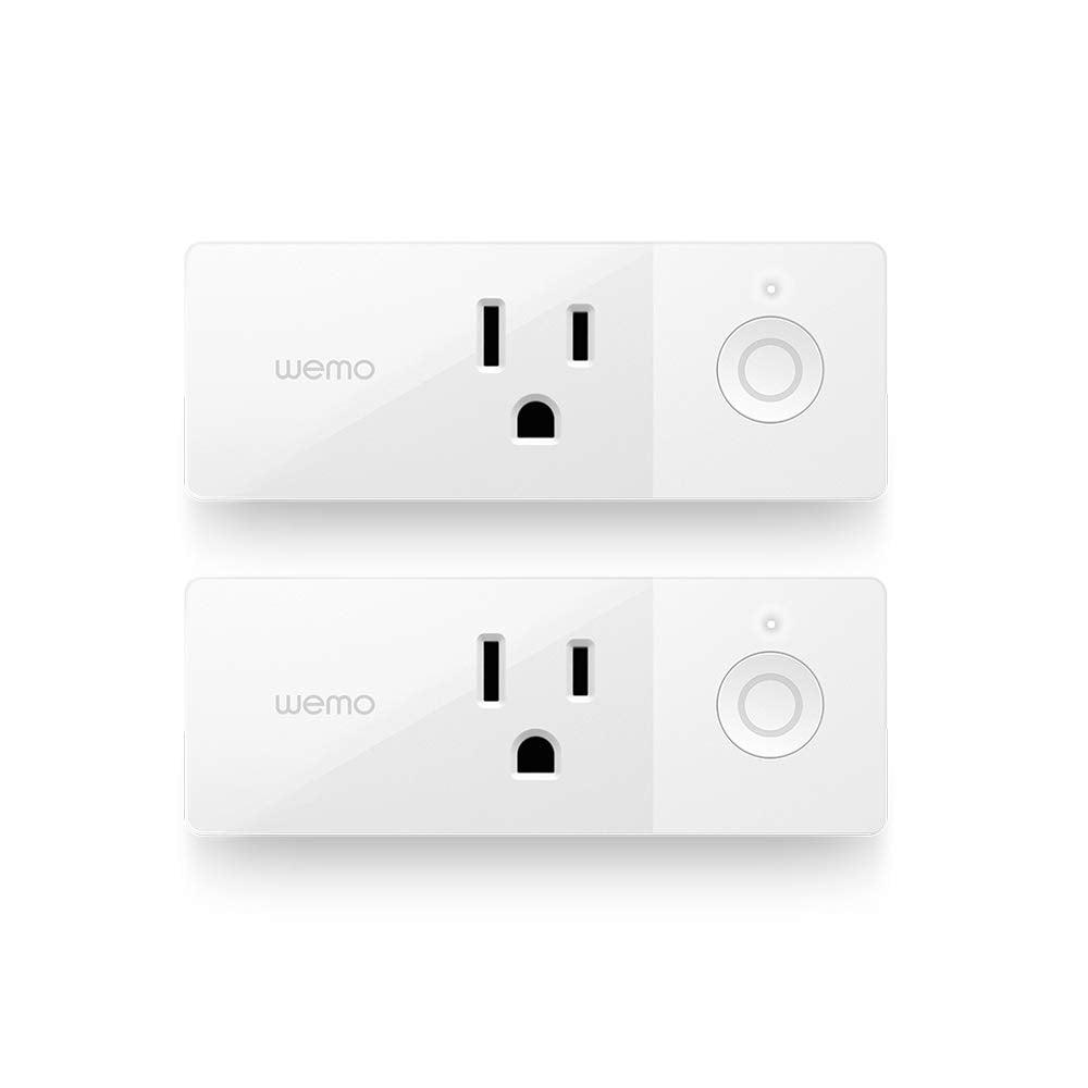 Wemo 43K-720-0224R Mini Smart Plug Compatible with Alexa, Google Assistant & Apple HomeKit(F7C063-CC), 2-Pack