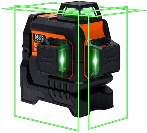 Klein Tools 93CPLG Compact Self-Leveling Laser Level, Bright Green Cross Line 360-Degree Laser Planes, Class 2 ≤ 1mW, Rechargeable, Magnetic Mount