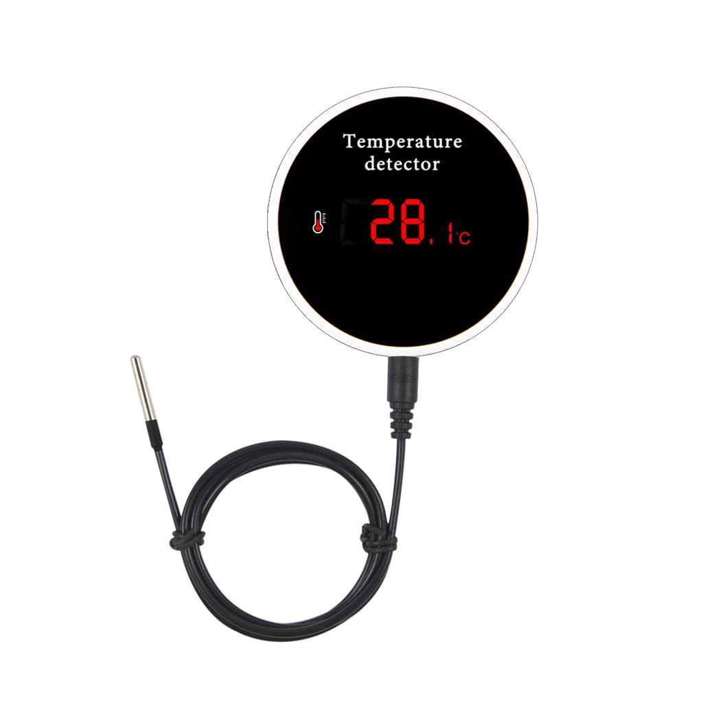 WiFi Temperature Sensor Smart Thermometer: Digital Temperature Monitor Gauge with Waterproof External Probe, App Alert &amp; Buzzer Alarm, Rechargeable Battery, for Freezer, Refrigerator, Fish Tank