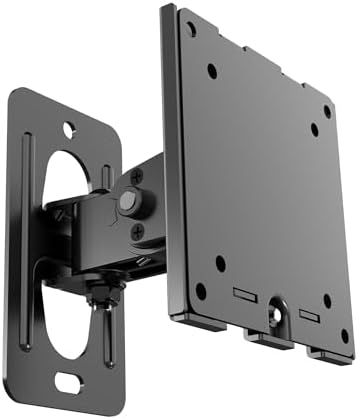 Monitor Wall Mount for 17–49 Inch inch Flat/Curved Ultrawide Screens | Heavy Duty Up to 44 lbs,Full Motion,Quick-Release VESA Plate,VESA 75/100 mm,Black