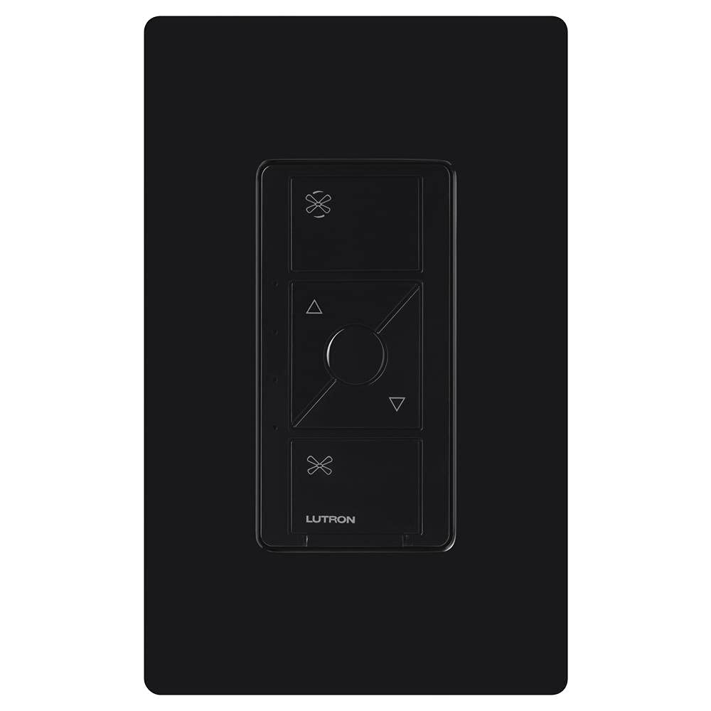 Lutron Caseta Smart Fan Control (Smart Hub Required) 4-Speed for Paddle Fan | Smart Fan Control elimates pull chains, choose from 4 fan speeds, preselect your favorite speed, PD-FSQN-BL, Black