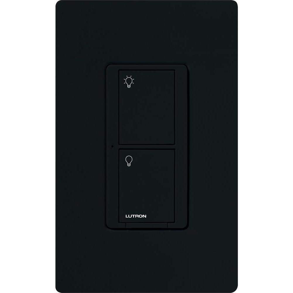 Lutron Caseta Smart Light Switch for Lighting and Fans (Smart Hub Required) | For Caseta systems, smart switch for any bulbs, 6 amp, single-pole/3-way, neutral required, PD-6ANS-BL, Black
