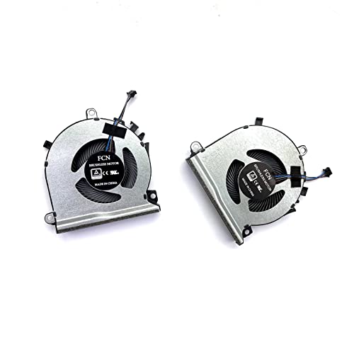 (2 Pack) CPU+GPU Cooling Fan Replacement for HP Pavilion Gaming 15-EC 16-A L77560-001 15-ec0001ne 15-ec0045AX 15-ec0002ng 15-ec0013dx 15-ec0751ms 15-ec0075ax 15-ec0001ne 16-a0075cl 16-a0032dx Pair Fan