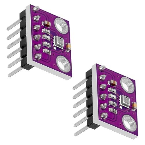 2PCS BME280 3.3V Sensor Module Pre-Soldered High Precision Atmospheric Pressure Sensor GY-BME280-3.3 Temperature Humidity Sensor Module for Raspberry Pi and Other MicroControllers