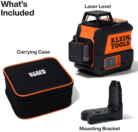 Klein Tools 93CPLG Compact Self-Leveling Laser Level, Bright Green Cross Line 360-Degree Laser Planes, Class 2 ≤ 1mW, Rechargeable, Magnetic Mount