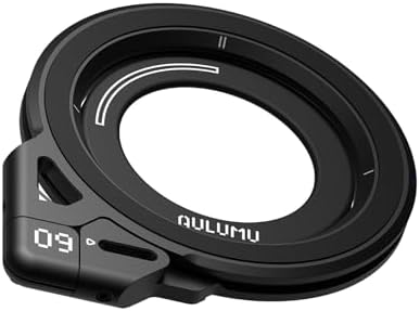 Aulumu G09 Magnetic Ring Grip | Omnidirectional Rotation | MagSafe Compatible | Aluminium Alloy Construction | Stable Dual-Sided Magnetic Attachment | Includes Handle Ring Phone Stand- Black