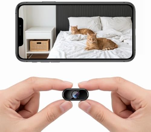 1080P Mini Hidden Camera Wireless, Indoor Security Camera with Motion Detection & Night Vision, App Control - Ideal Nanny Cam, Pet Monitor for Home Office