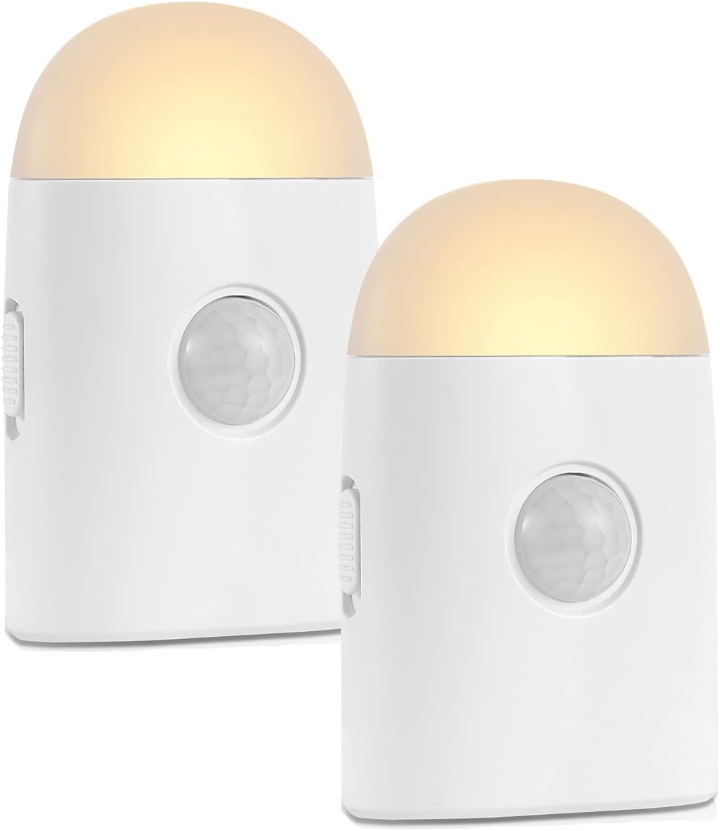 Motion Sensor LED Night Light,Warm White Dimmable Rechargeable Stick & Hook