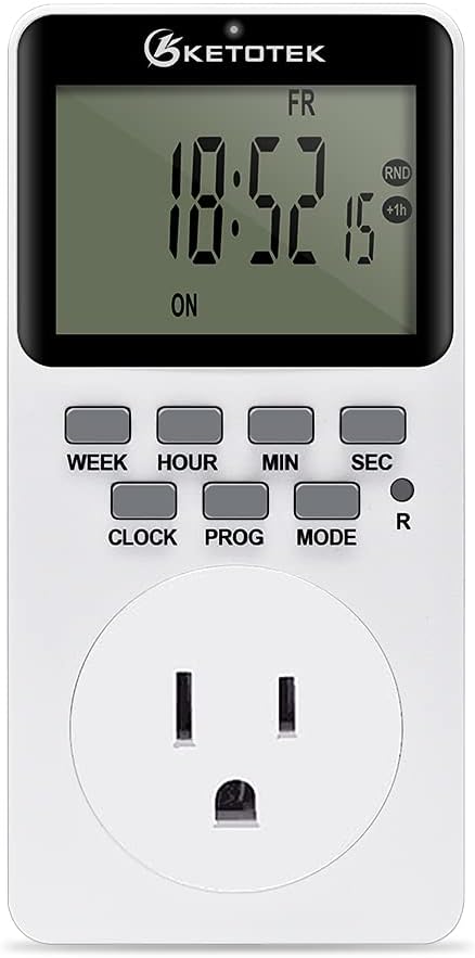 Digital Plug-in Timer Outlet Socket 20 on/Off Programmable Timer Switch
