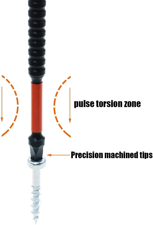 10 Pack #2 Square Driver Bits, 6-Inch Impact SQ2 Bits | Long-reach SQ2 Impact Driver Bits with Torsion Zones and Precision Tips for Pocket Hole Jigs