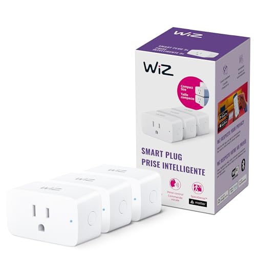 WiZ Smart Plug- Sunset to Sunrise Automation + Motion Detection + Control with Voice or App, Compatible with Alexa, Google Home, and HomeKit - WiFi Wall Outlet - 3 Pack