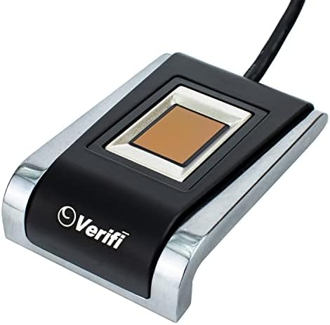 Verifi Smart P5150 Fingerprint Sensor, Windows Hello, Black/Silver Finish | PC Compatibility, USB Type A Connectivity, 4 X 3 X 2 Inches, 8 Ounces