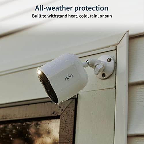 Arlo Pro 5S Spotlight Security Cam 2K HDR - Outdoor, Wireless, Dual-Band Wi-Fi - 12X Zoom, 2-Way Audio, Siren, Color Night Vision, Live Stream White (Renewed) (Renewed)