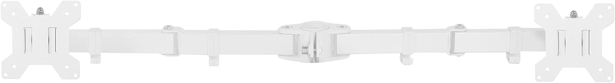 VIVO White Fully Adjustable Dual Monitor Arm for Desk Mount Stand, Double Monitor Arm for 2 Screens up to 27 inches, PT-SD-AM02AW