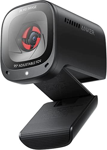 Anker PowerConf C200 2K Webcam for PC/Laptop/Mac, Low-Light Correction | Conference Microphone, 360° Voice Coverage, Smart Voice Enhancement, Powerful Sound, Desktop PC Speaker, Online Meetings