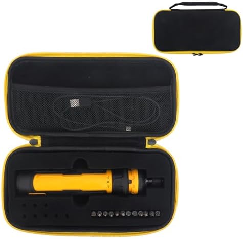 YouKnow Travel Case Compatible with DEWALT Cordless Screwdriver (DWHT66719) and Screwdriving Bits with Custom Foam (Only Case) (Black)
