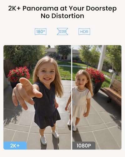 REOLINK Video Doorbell WiFi Camera with 4MP Indoor Camera E1 Bundle, Remote Control in One App, No Subscription Fee, Local Storage, Smart Detection