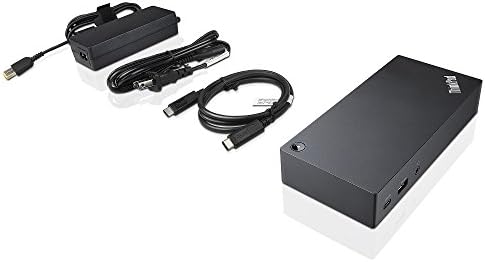 Lenovo ThinkPad USB-C UltraDock With 90W 2 Prong AC Adapter (40A90090US, USA Retail Packaged)