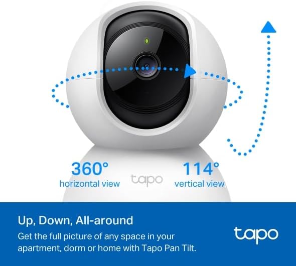 Tapo 2K Pan/Tilt Security Camera for Baby Monitor, Dog Camera w/Motion Detection, 2-Way Audio Siren, Night Vision, Cloud&SD Card Storage, Works w/Alexa & Google Assistant, 2-Pack (Tapo C210P2)