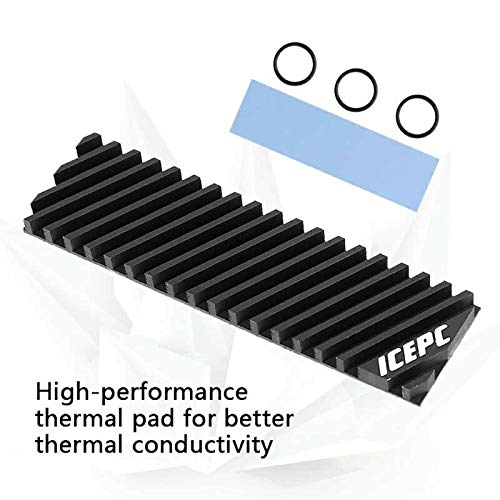 M.2 Heatsink for PS5 PCI-E NVME 2280 SSD Graphene Coating Copper Heat Sink,High Performance SSD Radiator with Thermal Pad for Laptop PC 2280 NGFF Solid State Disk Cooler(70x20x4mm)