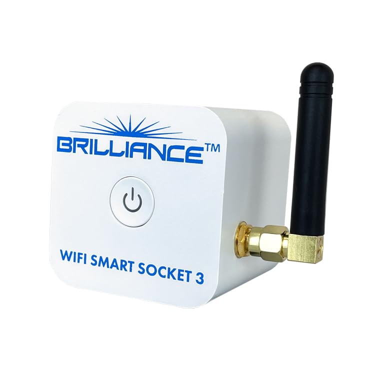 SPW Brilliance WiFi-Smart-Socket-3 LED WiFi Smart Socket - App Control/Alexa - WIFISMARTSOCKET3, White