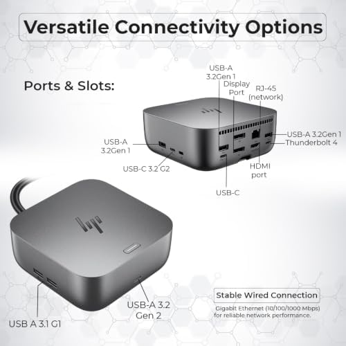 HP 9X481UT#ABA Thunderbolt 4 Ultra G6 Dock with HDMI & DisplayPort