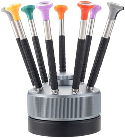 Watch Screwdriver Set with 9pcs Precision Slotted and Phillips，9pcs Different Sizes With 9 Extra Replace Blades Watchmaker Screwdriver Set for Watch/Eyeglass/Jewelry Repair